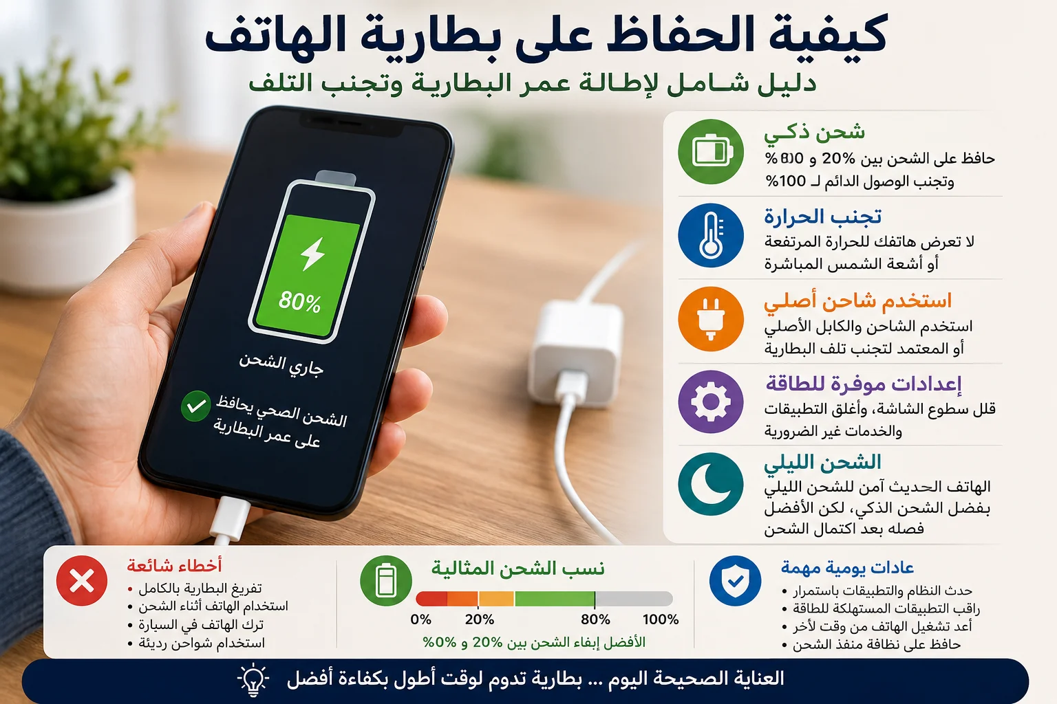 كيفية الحفاظ على بطارية الهاتف