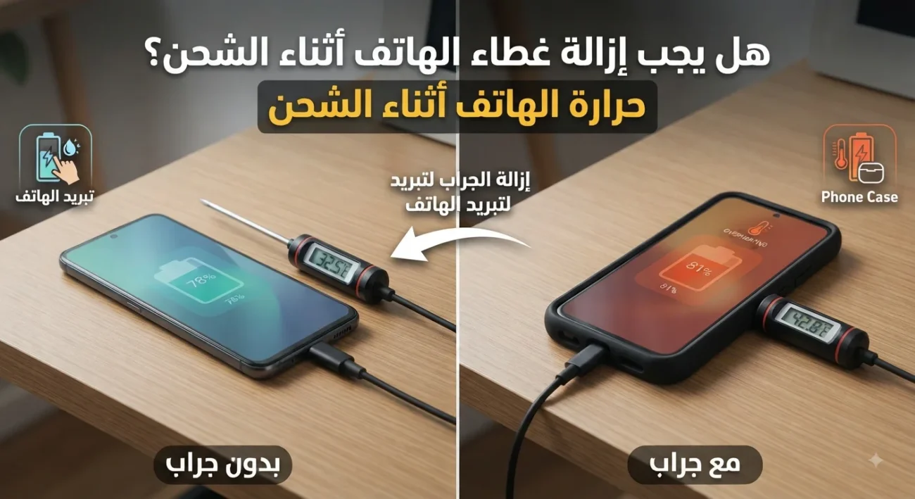 هل يجب إزالة غطاء الهاتف أثناء الشحن؟